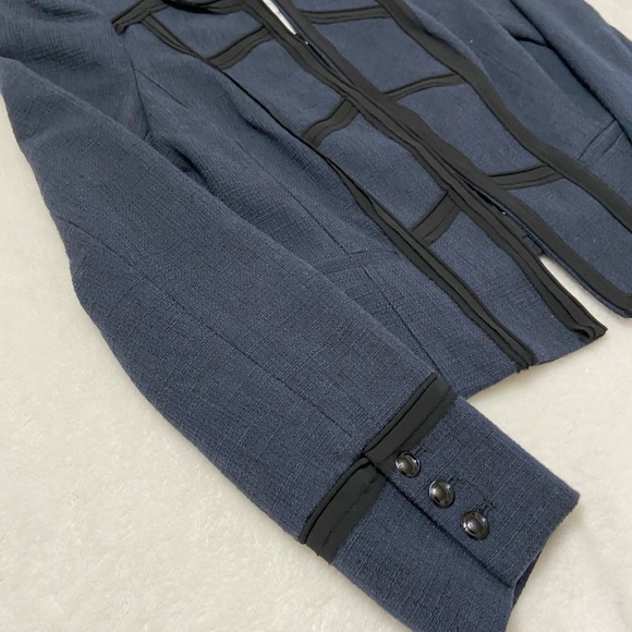 WHBM Navy Blue and Black Jacket 10 - Picture 3 of 5
